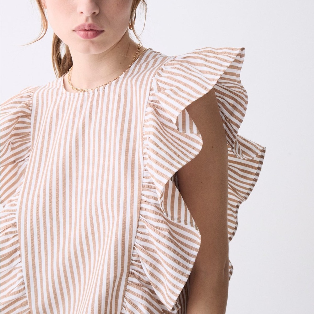 Deluc Brown Striped Women's “Caesar” Top- NWT - Picture 2 of 6
